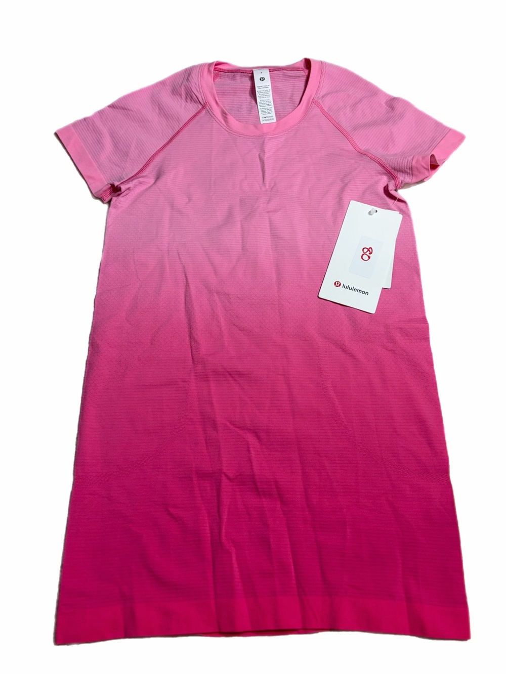 NWT Lululemon Swiftly Tech Short-Sleeve Shirt 2.0 (Ombre Dye Strawberry Wash) 4
